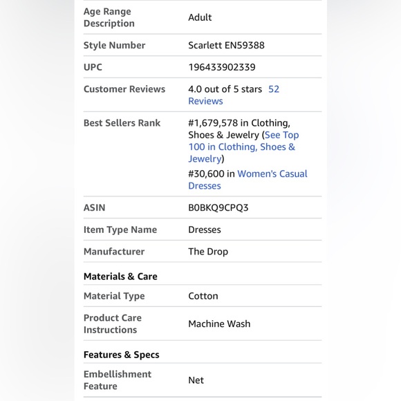 NWT The Drop Women's Black Elegant “Scarlett” Cowl-Neck Slip Dress - Picture 6 of 6